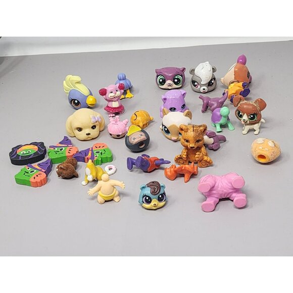 Lot Of Mixed Littlest Pet Shop LPS Figures Accessories Assorted Animals Random - Picture 1 of 6
